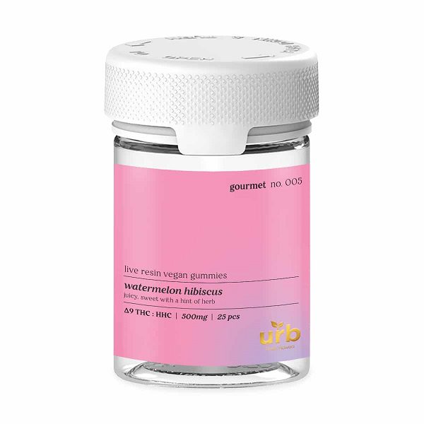 URB Gourmet D9 HHC Live Resin Gummies 500mg | 25 Count Best Sales Price - Gummies