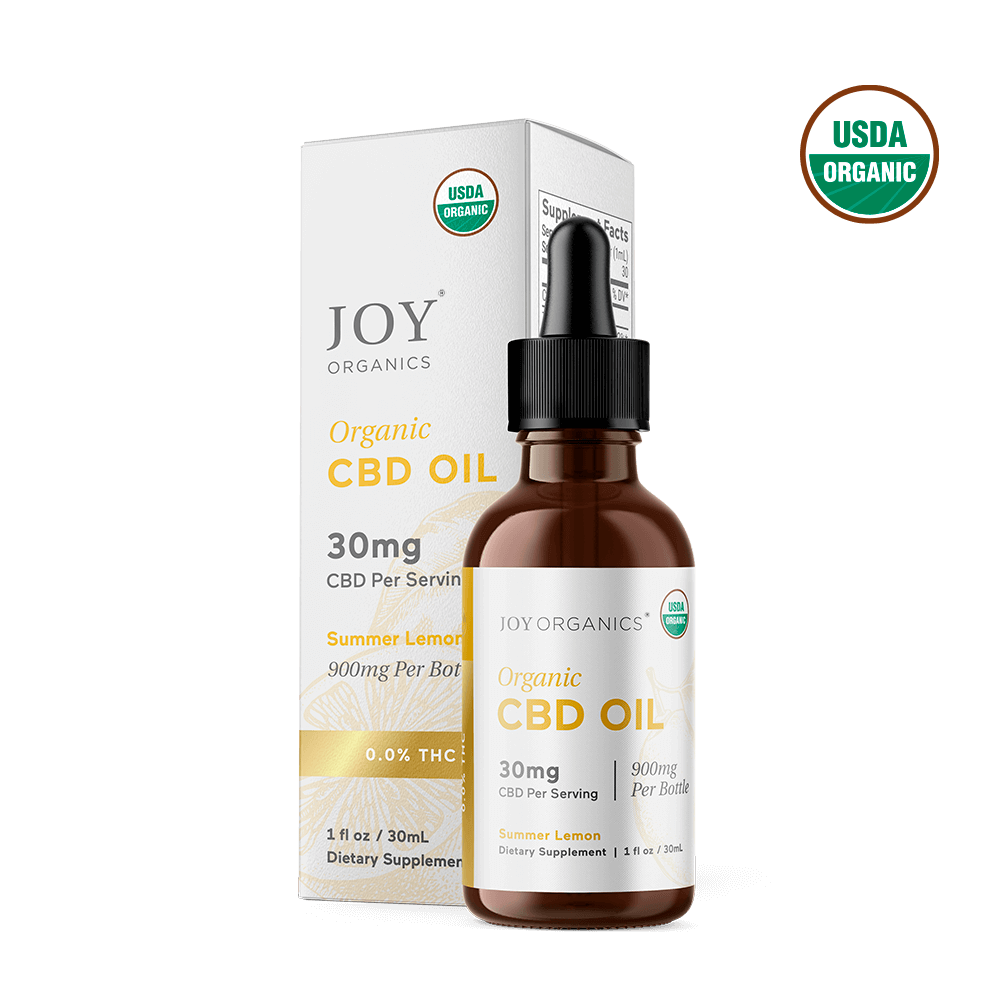 Joy Organics Summer Lemon: Organic Broad Spectrum CBD Tincture Best Sales Price - Tincture Oil