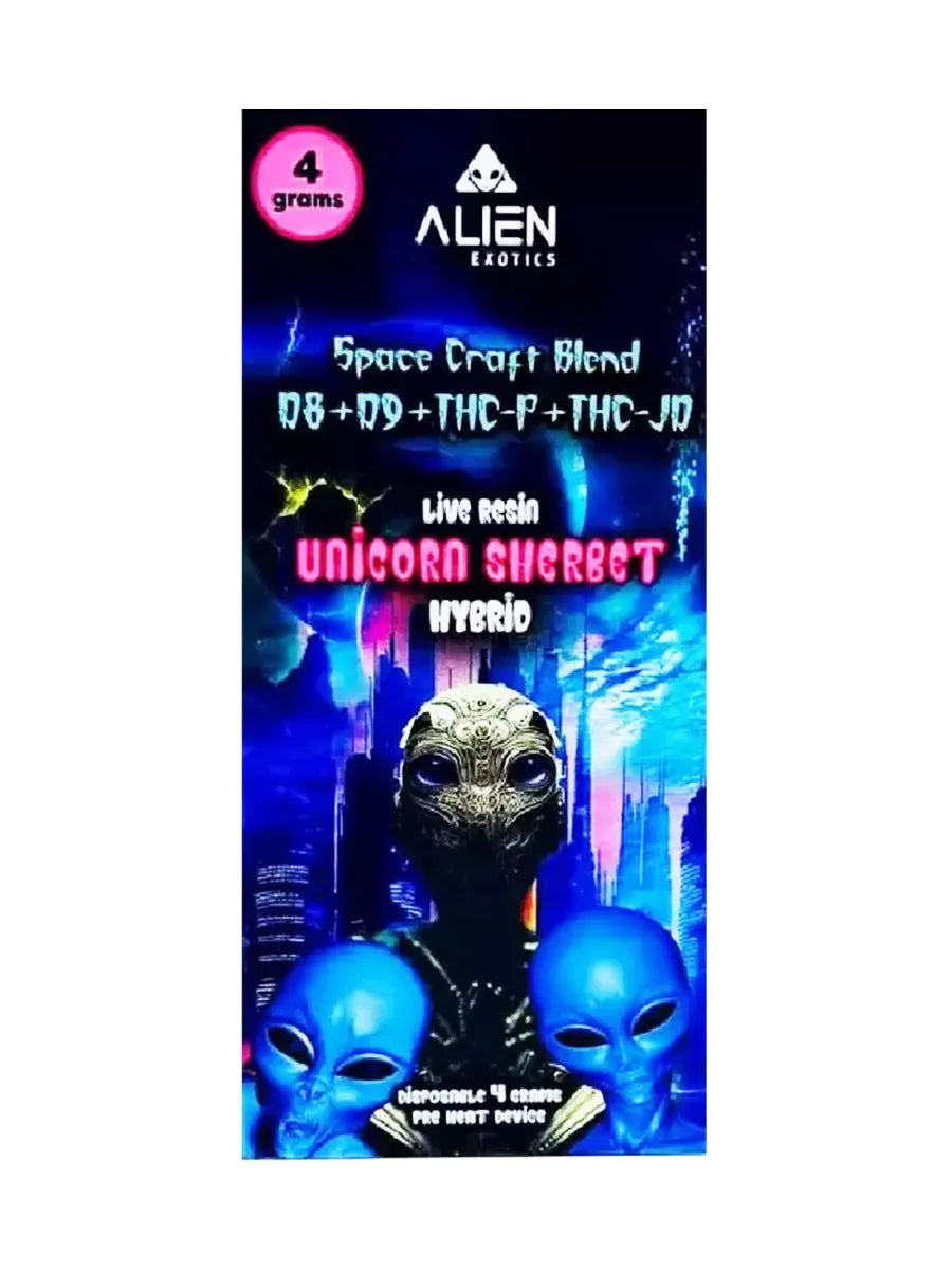 Unicorn Sherbet Alien Exotics 5Pace Craft Blend Live Resin Disposable 4G