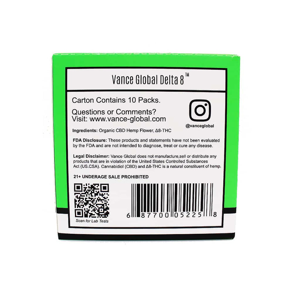 Vance Global | Delta 8 and CBD Cigarettes 10 Packs Best Sales Price - Pre-Rolls