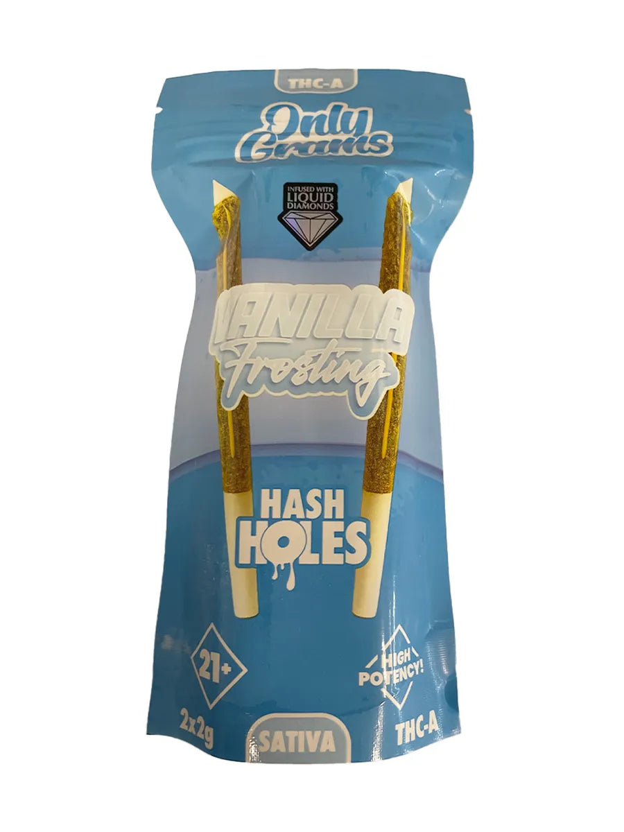 Vanilla Frosting Only Grams THCA Hash Holes 2x2G