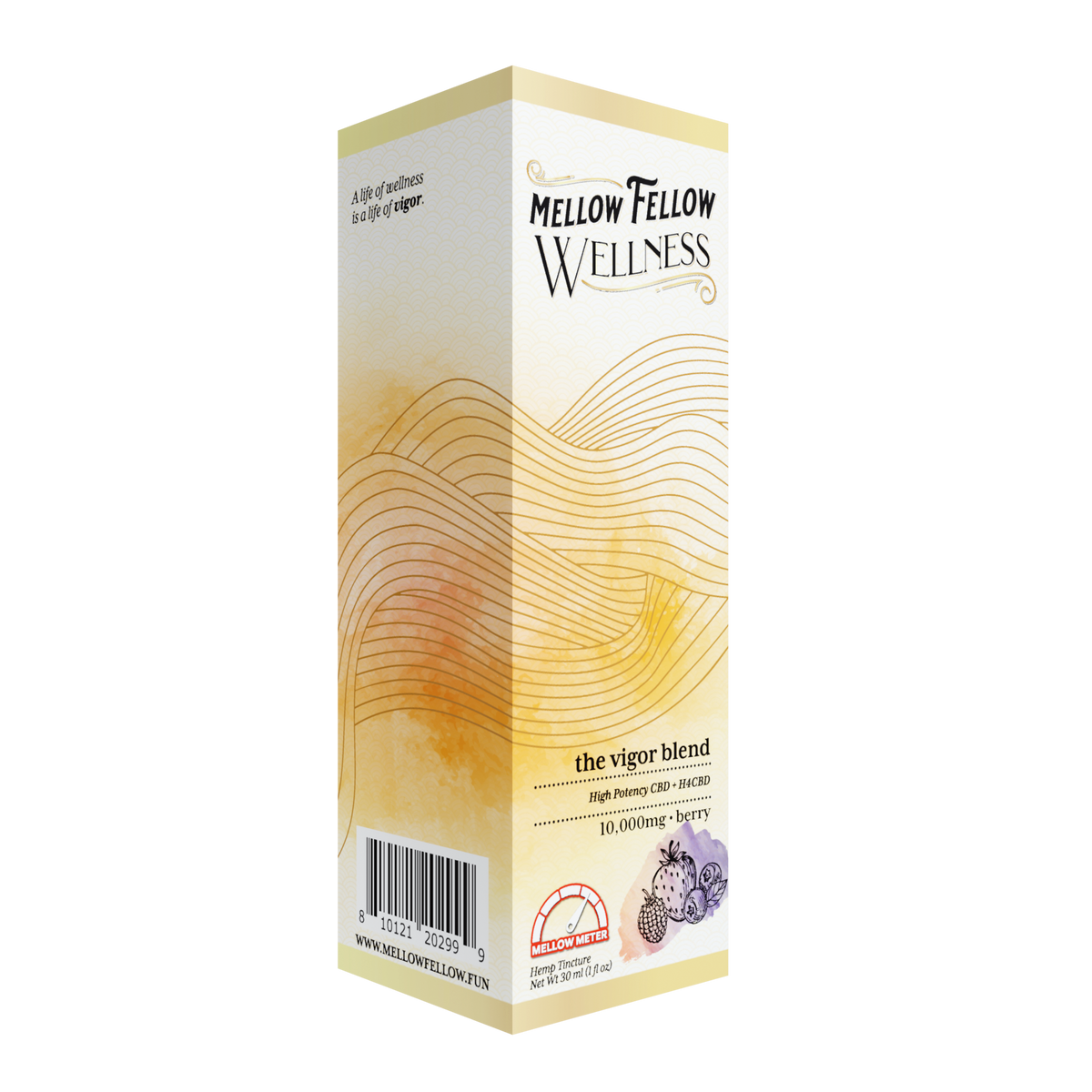 Mellow Fellow Wellness Tincture - Vigor Blend - Berry - 10,000mg Best Sales Price - Edibles