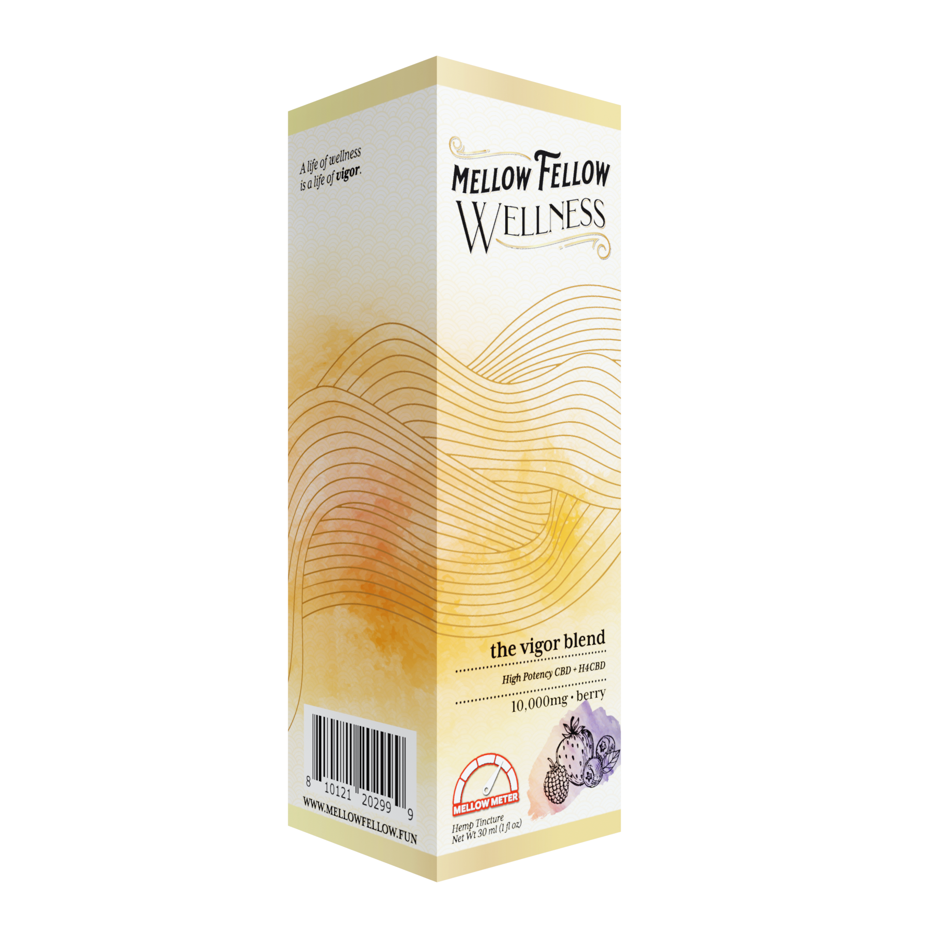 Mellow Fellow Wellness Tincture - Vigor Blend - Berry - 10,000mg Best Sales Price - Edibles