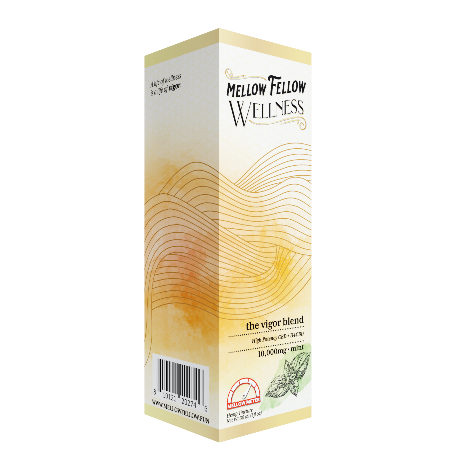 Mellow Fellow Vigor Blend CBD Tincture - 10,000mg - Mint Best Sales Price - Edibles