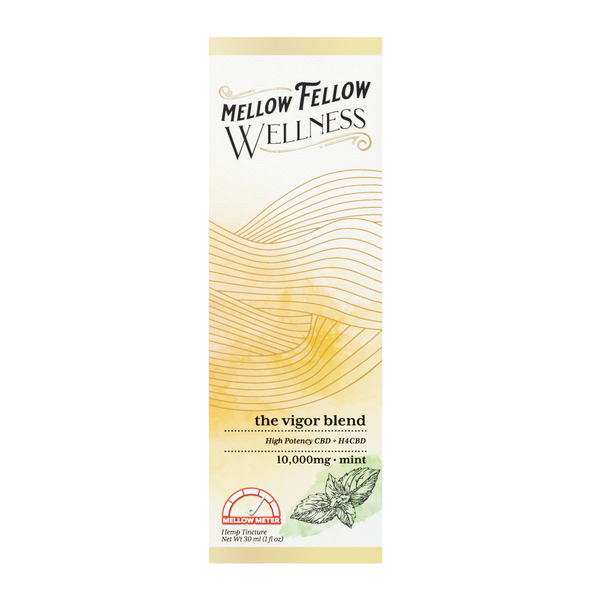 Mellow Fellow Vigor Blend CBD Tincture - 10,000mg - Mint Best Sales Price - Edibles