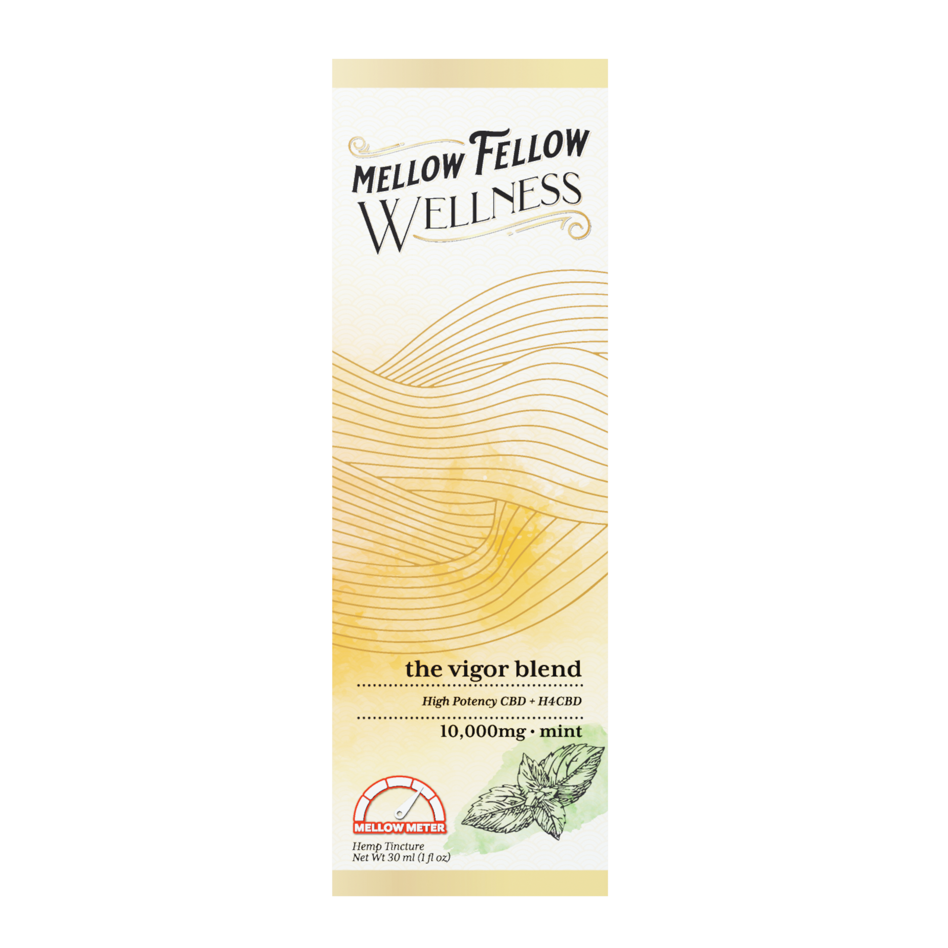 Mellow Fellow Vigor Blend CBD Tincture - 10,000mg - Mint Best Sales Price - Edibles