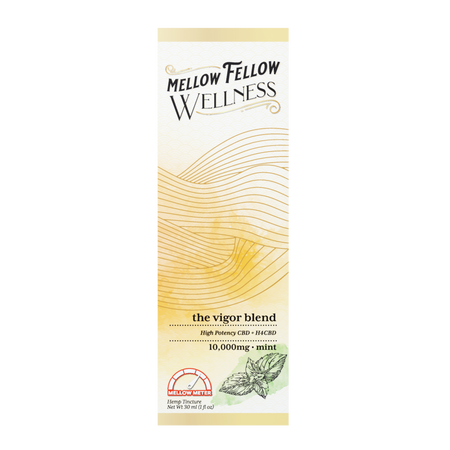 Mellow Fellow Vigor Blend CBD Tincture - 10,000mg - Mint Best Sales Price - Edibles