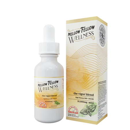 Mellow Fellow Vigor Blend CBD Tincture - 10,000mg - Mint Best Sales Price - Edibles