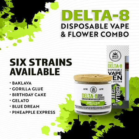 Wild Orchard Bundle | Delta 8 Hemp Flower 4g Jar and Vape Pen 250mg Best Sales Price - Vape Pens