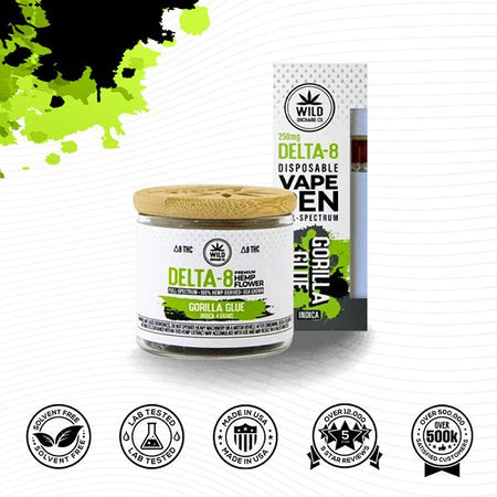 Wild Orchard Bundle | Delta 8 Hemp Flower 4g Jar and Vape Pen 250mg Best Sales Price - Vape Pens