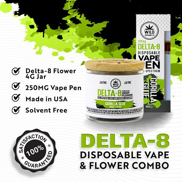 Wild Orchard Bundle | Delta 8 Hemp Flower 4g Jar and Vape Pen 250mg Best Sales Price - Vape Pens