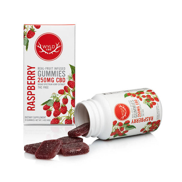 WYLD CBD Edible RASPBERRY Gummies 25MG Best Sales Price - Gummies