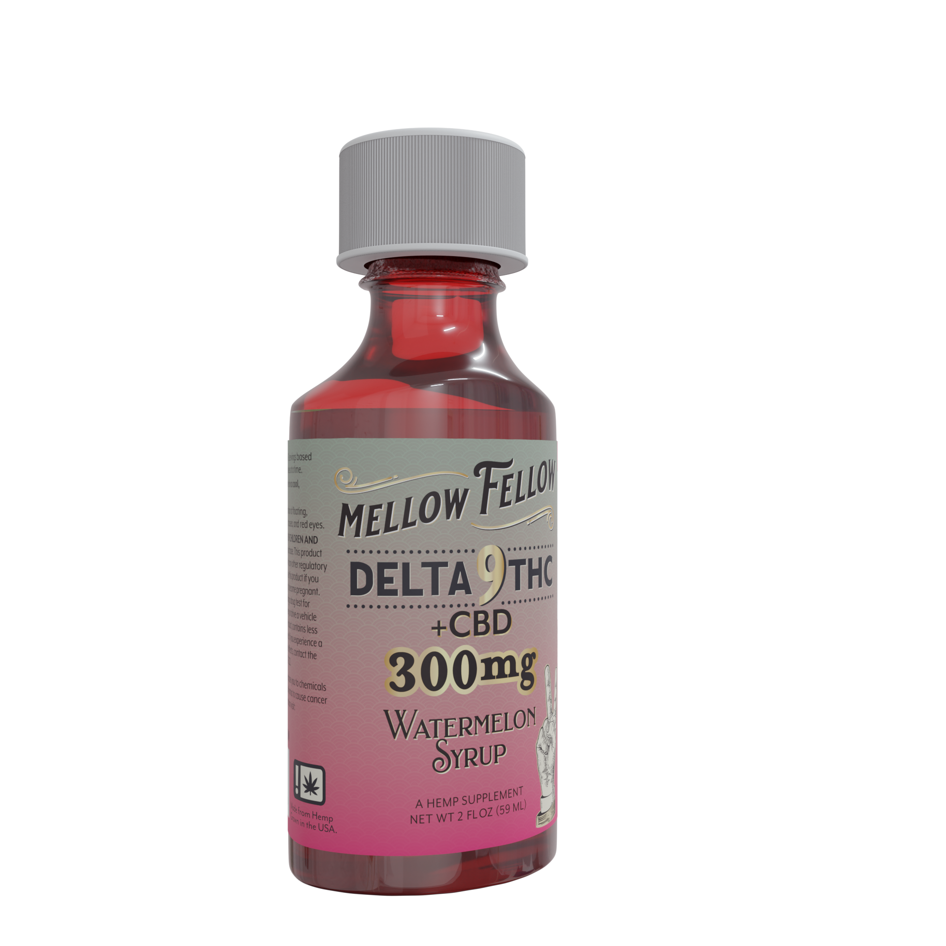 Mellow Fellow Delta 9 THC & CBD Watermelon Syrup Best Sales Price - Edibles