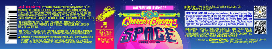 Blast Off With Cheech & Chong’s Triple-Strength Watermelon Lemonade Space Chews (Limited Time Only)