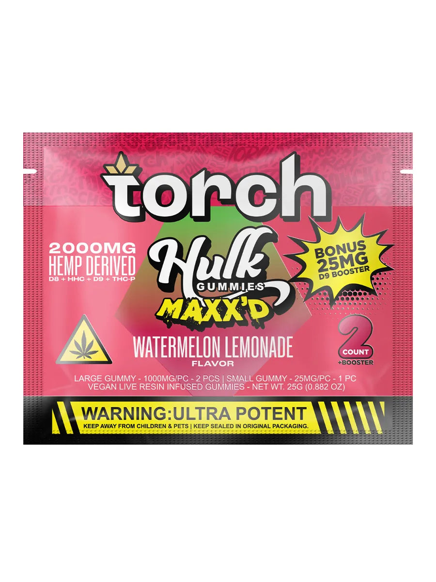 Watermelon Lemonade Torch Hulk MAXX’D  Gummies 2000mg