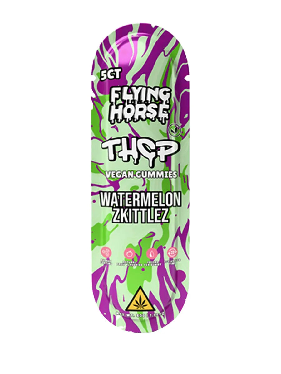 Watermelon Skittlez Flying Horse THCP Vegan Gummies 5ct
