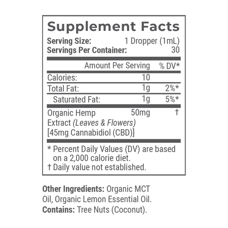 Joy Organics Summer Lemon: Organic Broad Spectrum CBD Tincture Best Sales Price - Tincture Oil