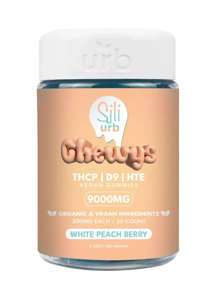 White Peach Berry Sili x URB THCP | D9 | HTE Vegan Gummies 9000mg 30ct