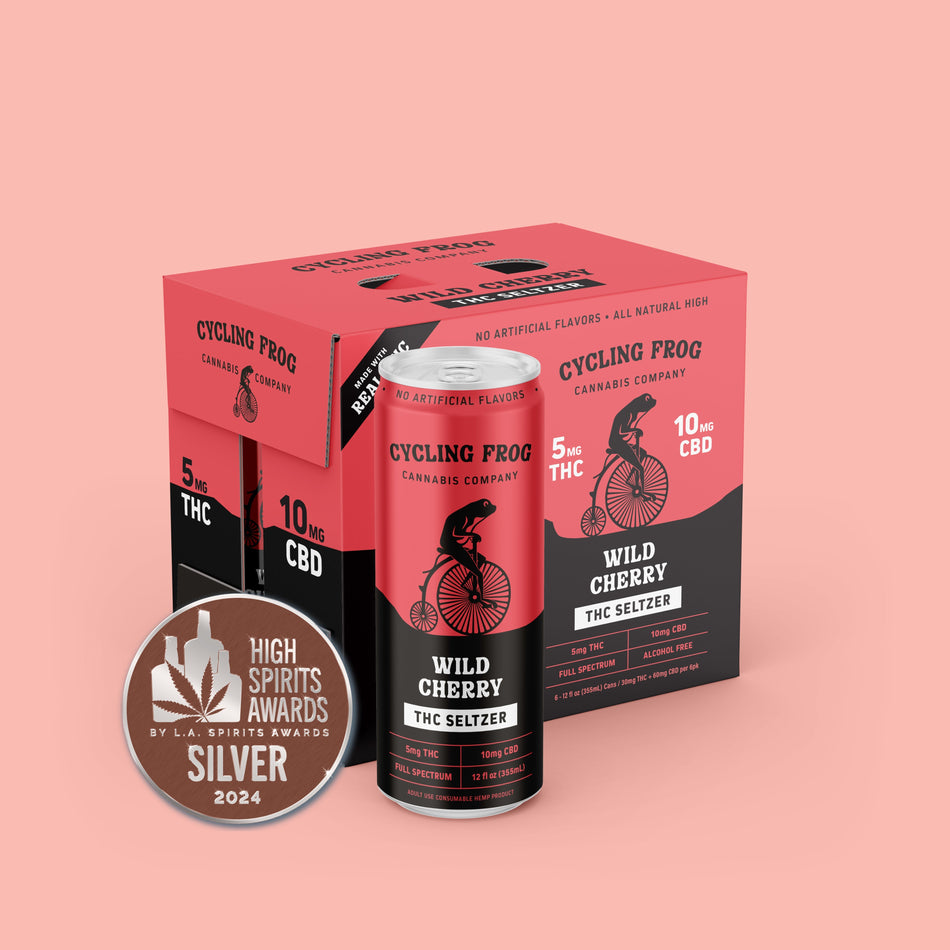 Cycling Frog Wild Cherry THC Seltzer, 6pk