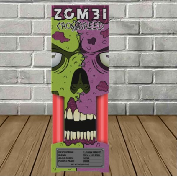 Zombi Crossbreed Live Resin THCa Duo Disposable 4g Best Sales Price - Vape Pens