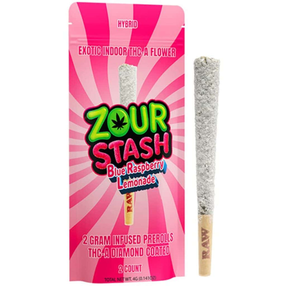 Zour Stash THCa Liquid Diamonds Pre-rolls 4g 2ct