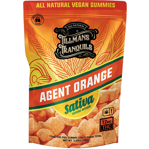 Tillmans Tranquils Agent Orange Strain Sativa Gummies – 240mg Best Sales Price - Gummies