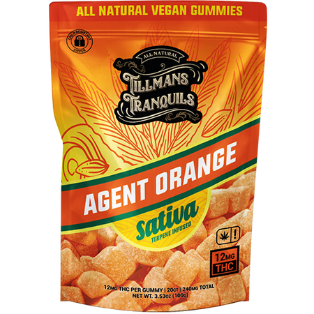 Tillmans Tranquils Agent Orange Strain Sativa Gummies – 240mg Best Sales Price - Gummies