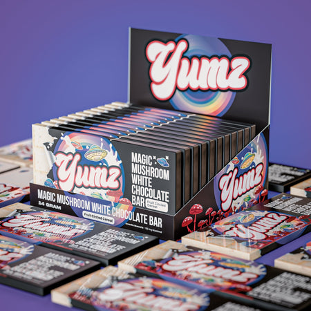 Yumz Amanita Muscaria Mushroom Chocolate Bar | White Shroom Chocolate Best Sales Price - Gummies
