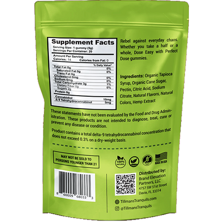 Tillmans Tranquils Green Apple 2:1 CBD:THC Gummies Best Sales Price - Gummies