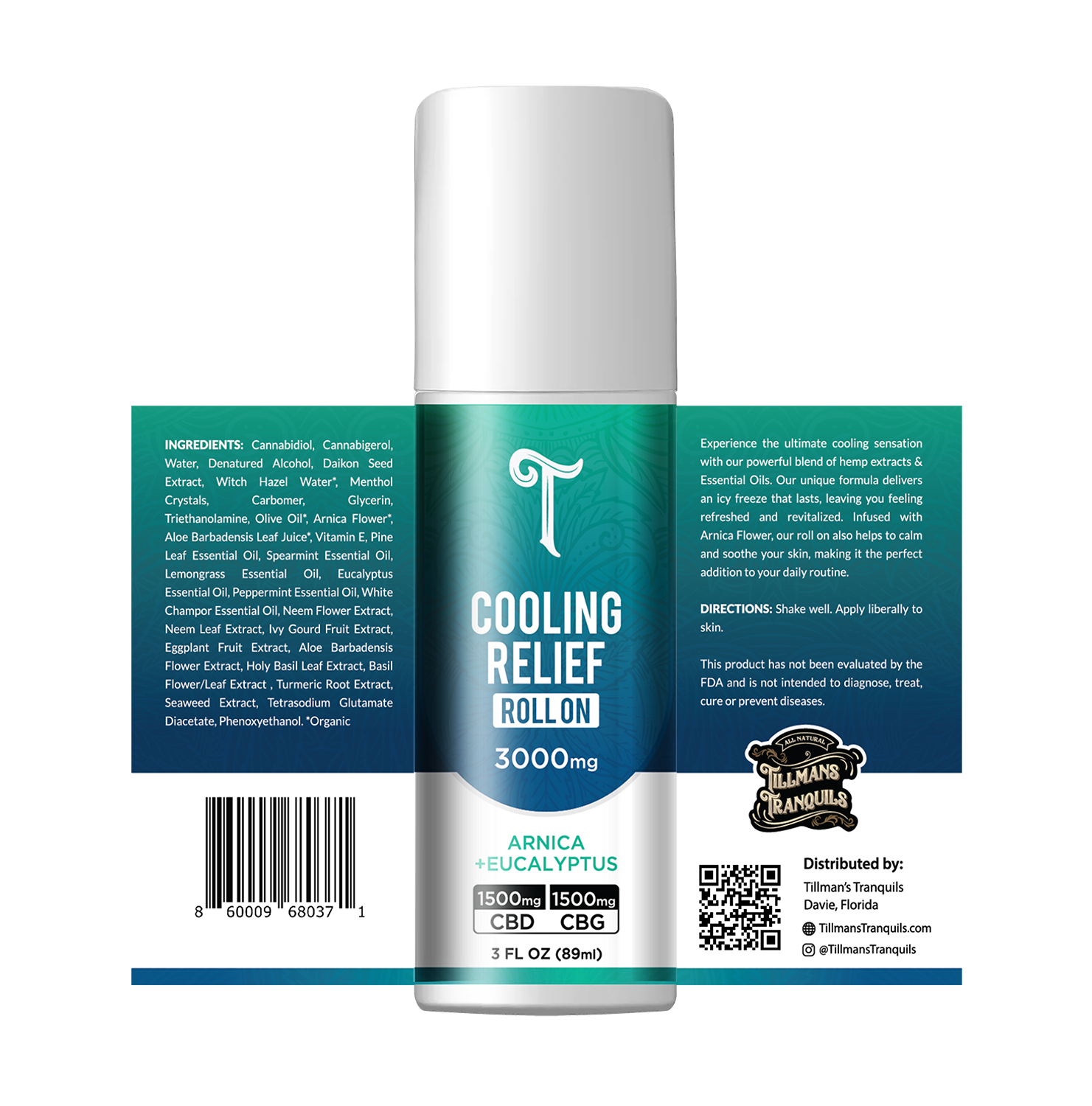 Tillmans Tranquils CBD Freeze Roll On – Arnica + CBG Best Sales Price - Edibles