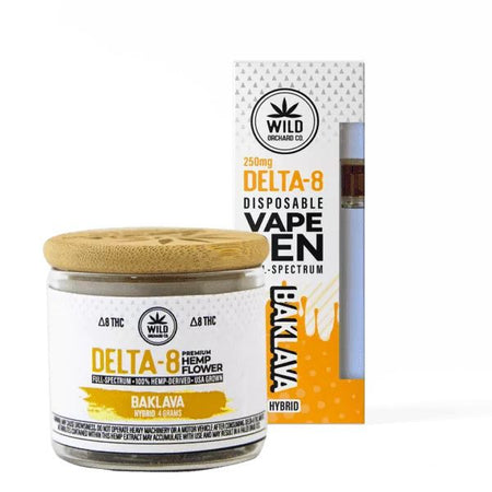 Wild Orchard Bundle | Delta 8 Hemp Flower 4g Jar and Vape Pen 250mg Best Sales Price - Vape Pens