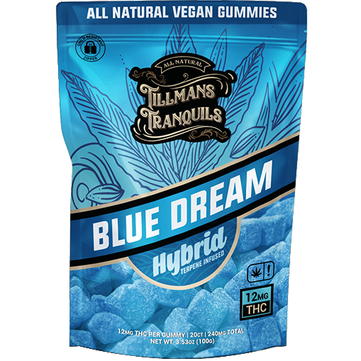 Tillmans Tranquils Blue Dream Delta 9 THC Gummies 240mg – Hybrid Best Sales Price - Gummies