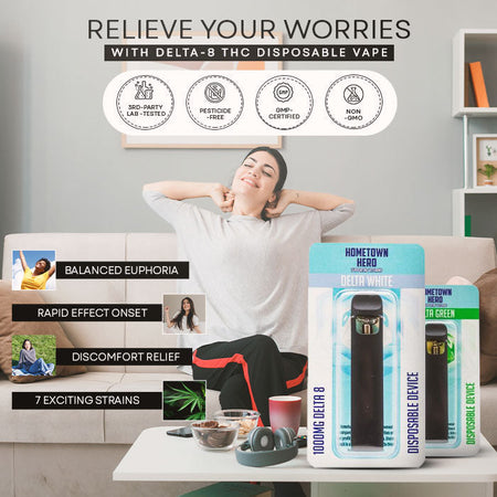 Hometown Hero Delta-8 THC Disposable Vape Best Sales Price - Vape Pens