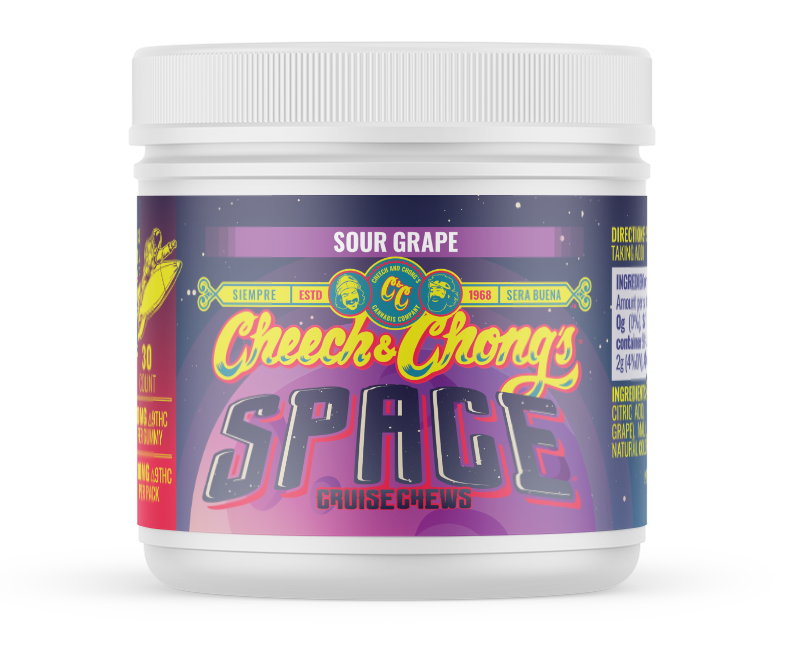 Blast Off With Cheech & Chong’s Triple-Strength Sour Grape Space Chews (Limited Time Only)