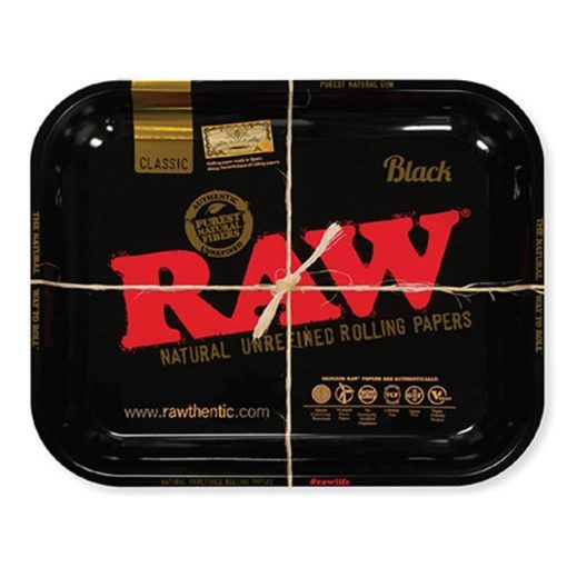 Raw Black Rolling Tray Best Sales Price - Rolling Papers & Supplies