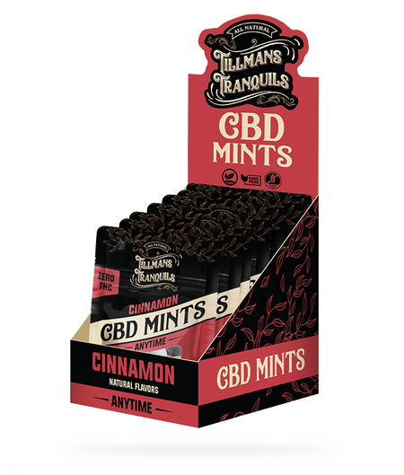 Tillmans Tranquils CBD Mints 25mg Cinnamon – No THC Best Sales Price - Edibles