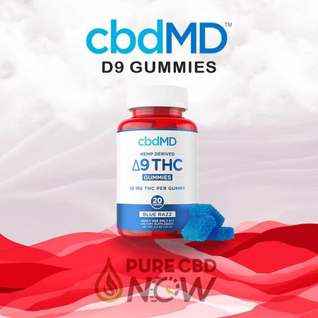 cbdMD Delta 9 Gummies 10 MG THC Per Gummy – 20 Count/4 Pack Best Sales Price - Gummies