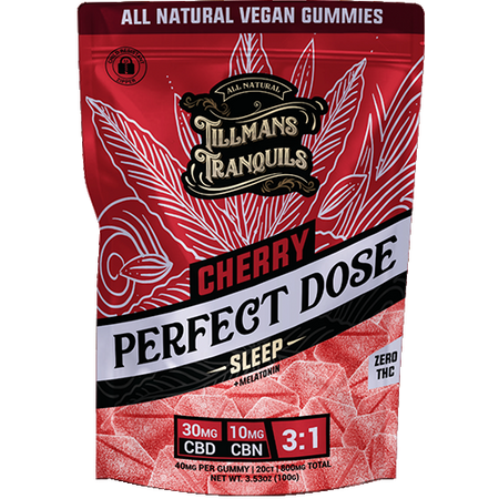 Tillmans Tranquils Melatonin CBD Gummies with CBN – Cherry Best Sales Price - Gummies