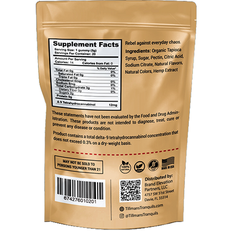 Tillmans Tranquils Cherry Pie Delta 9 THC Gummies 240mg – Hybrid Best Sales Price - Gummies