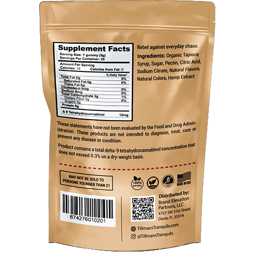 Tillmans Tranquils Cherry Pie Delta 9 THC Gummies 240mg – Hybrid Best Sales Price - Gummies