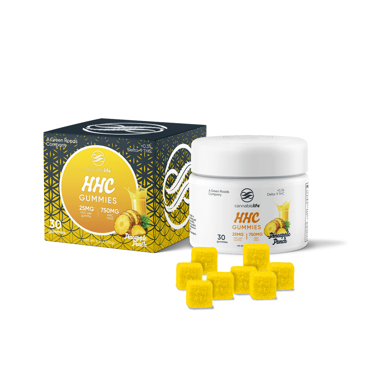 Cannabis Life Pineapple Punch HHC Gummies - (30ct) 750mg Best Sales Price - Gummies