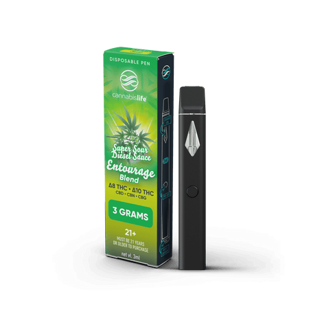Cannabis Life Super Sour Diesel Sauce Entourage Disposable Vape Pen Best Sales Price - Vape Pens