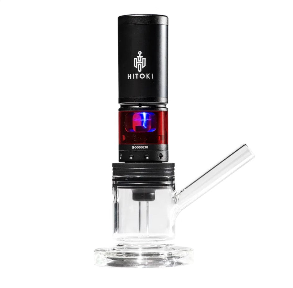 HITOKI SABER - LASER PIPE - BLACK W/ GLASS BUBBLER COMBO Best Sales Price - Bongs