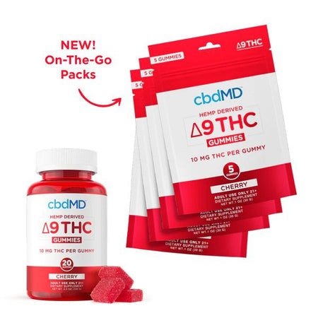 cbdMD Delta 9 Gummies 10 MG THC Per Gummy – 20 Count/4 Pack Best Sales Price - Gummies