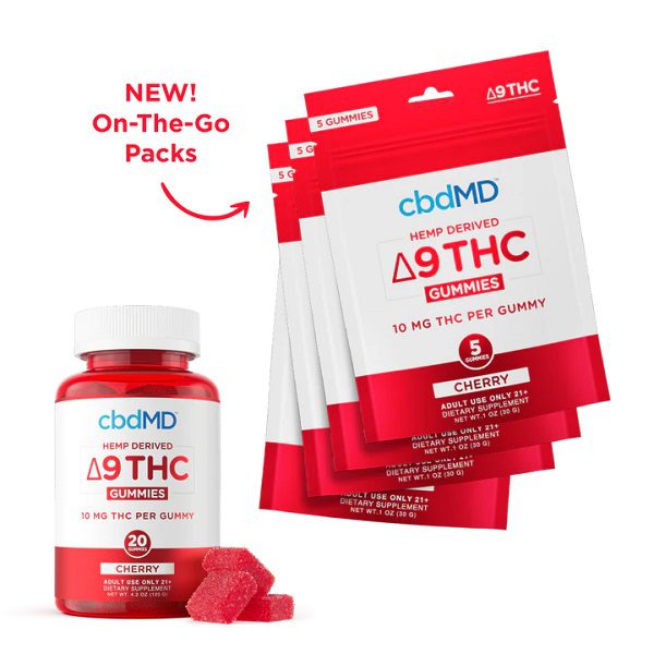 cbdMD Delta 9 Gummies 10 MG THC Per Gummy – 20 Count/4 Pack Best Sales Price - Gummies