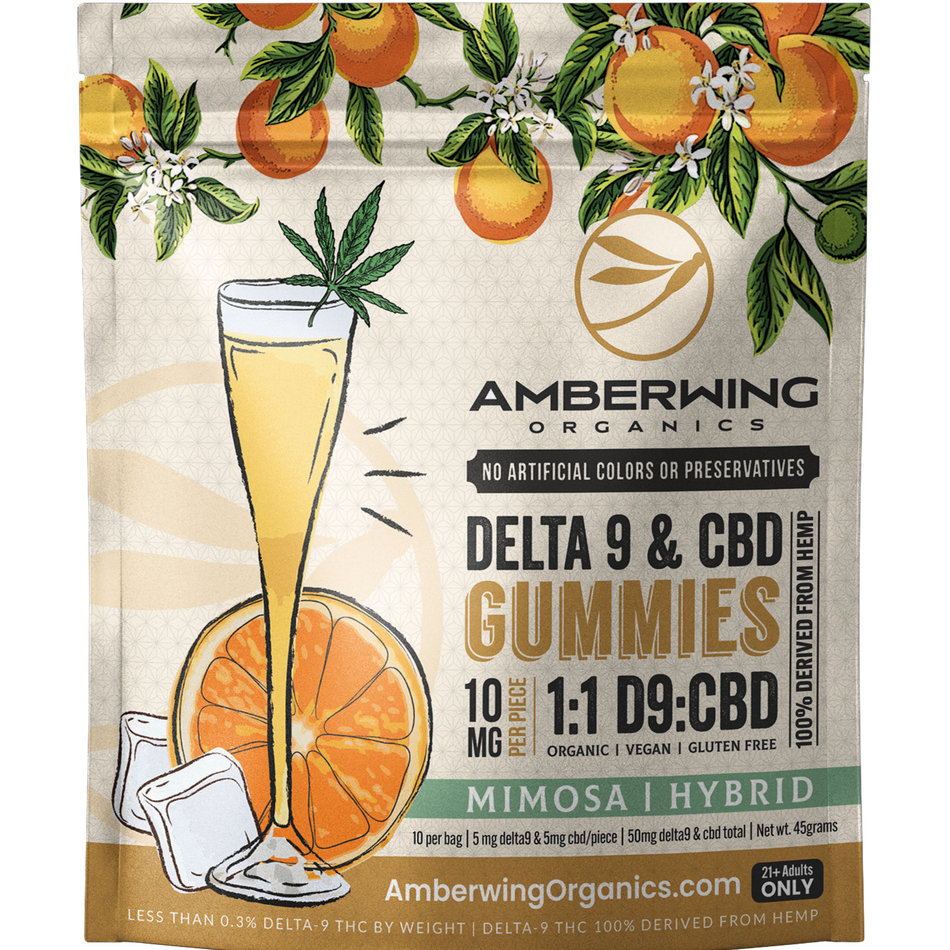 5mg Delta 9 | 5mg CBD | 1:1 | Mimosa Hybrid Strain | Sativa / Indica | 10 Pack