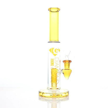 Diamond Glass Cylinder Straight Tube Bong Best Sales Price - Bongs
