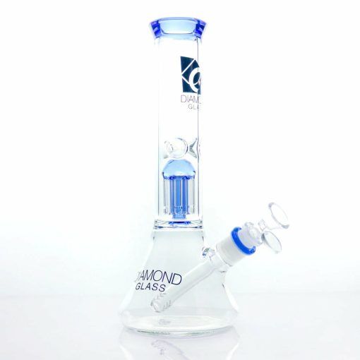 Diamond Glass Clear Mansion Tree Perc Beaker Bong Best Sales Price - Bongs