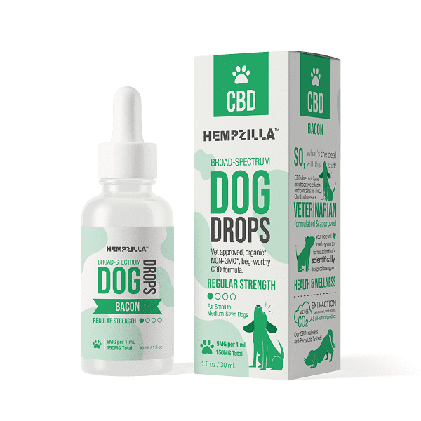 Hempzilla CBD Dog Drops Bacon Tincture Best Sales Price - Tincture Oil