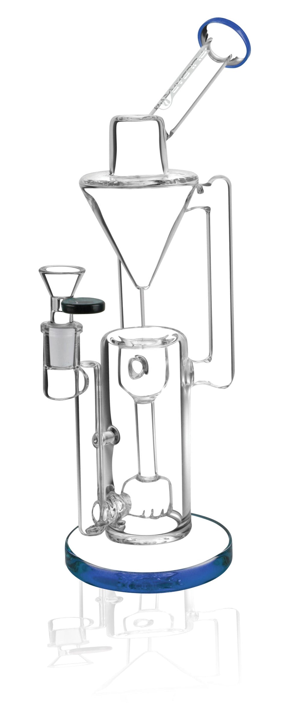 Pulsar Thinker Gravity Recycler Water Pipe - 13" / 14mm F / Colors Vary Bong